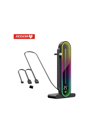 Grafik Kartı Gpu Tutucu Dikey 5 V 3pin Argb Sıcaklık Göstergesi Diğer