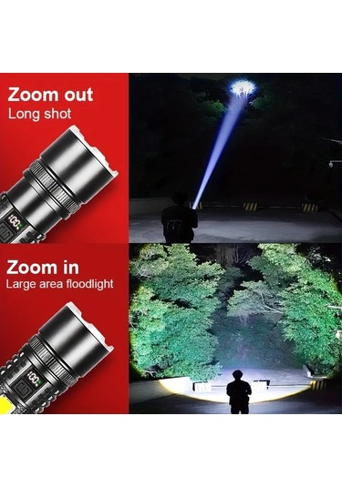 Xuweiwei 1 Bilgisayar Yeni 2025 Modeli 5200mah Bataryalı Cob Yan Işık Dahili Yüksek Parlaklık Uzun Süreli Çalışma Wl-25 Uzun Menzilli Lamba Altın