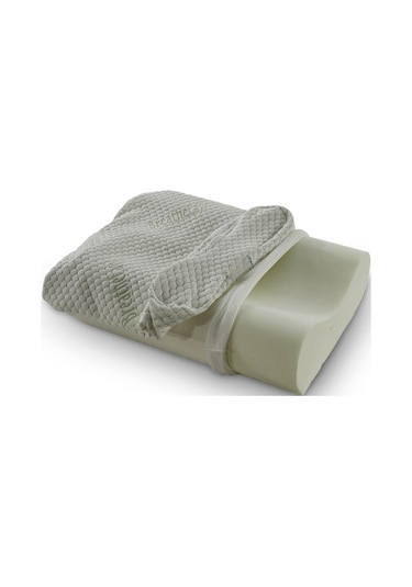 Rudu Breathe Easy Kılıflı Medikal,boyun Destekli Çift Taraflı Ortopedik Visco Yastık 51x41x13-11cm 1350gr Beyaz - Yeşil