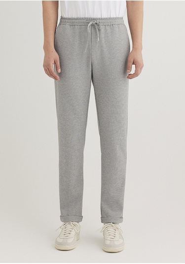 Mavi - Gri Örme Pantolon 0010460-80018 Gri