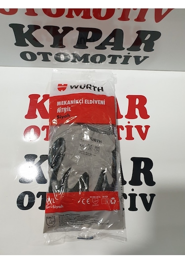 Würth Siyah Mekanikçi Eldiveni Yarı Nitril 5 Takım