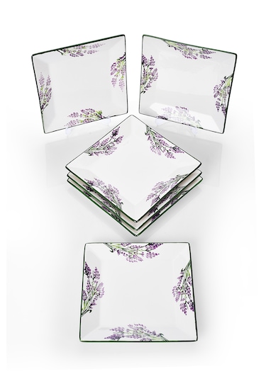 Piatti Naturali 6'lı Lavanta Pasta Tabak Seti Tatlı Sunum Seti Servis 20cm