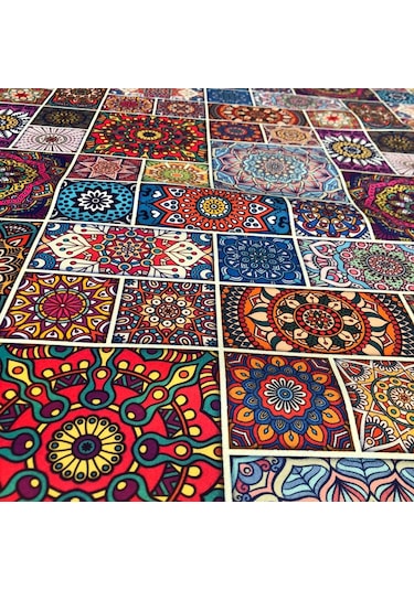 Döşemelik Kumaş Dijital Baskı Patchwork Desen