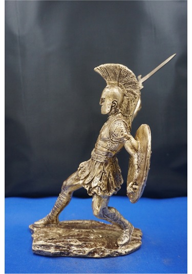 Roma Askeri Hector Mitolojik Tasarım Ev Ofis Dekoratif Hediyelik Aksesuar 19 Cm Altın