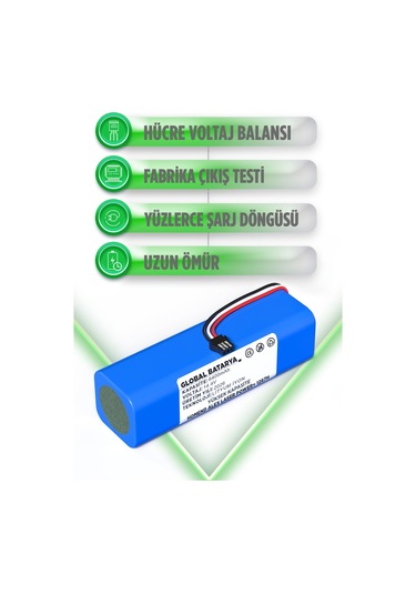 Homend Alex Laser Power 1287h Robot Süpürge Bataryası 6400mah