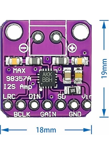 MAX98357 I2S 5V 3 W Ses Yükseltici Amfi Class D Dijital Ses Müzik