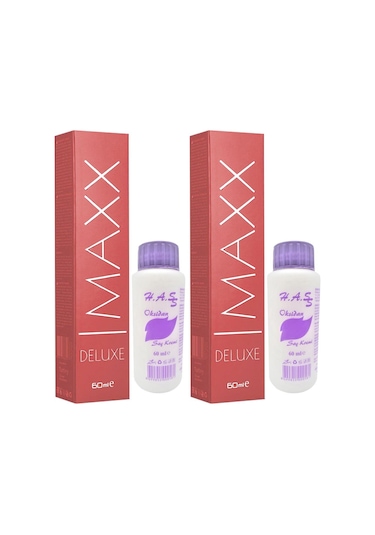 Maxx Deluxe Saç Boyası Şarap Kızılı - 4/65+Oksidan (2 Adet)