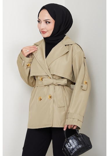 Nehar Rüzgarlıklı Astarlı Trenç 1621 - Taş Taş