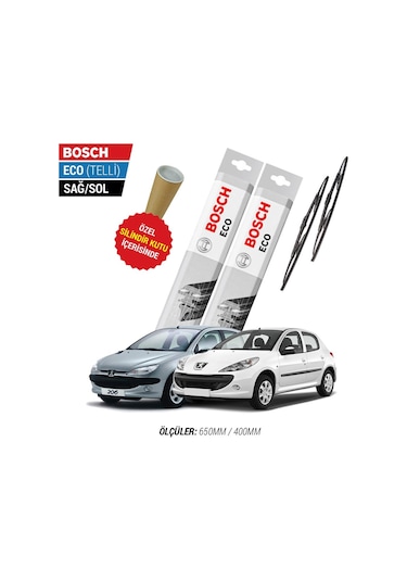 Peugeot 206 Silecek Takımı 2000-2014 Bosch Eco