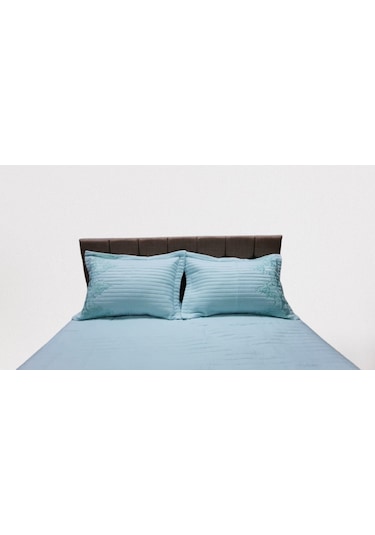 Yatak Örtüsü Zmrt Çift Kişilik Dantelli Açık Yeşil Pamuk Açık Yeşil