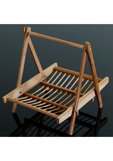 Pazly Suntek El Yapımı Bambu Katlanır Sepet - Restoran & Otel İçin Kahverengi Kahverengi