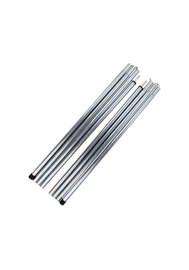 Tenfowee Dış Mekan Çadır Gölgesi Çubuğu - Demir Malzeme, 16mm Çap, 50cm Uzunluk, 700g Ağırlık 2 Adet Gümüş