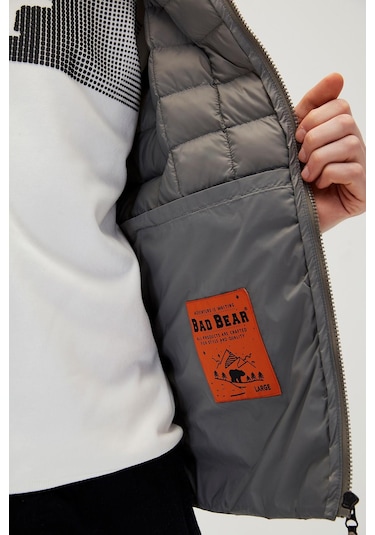 Bad Bear 21.02.15.009-c78 Miner Puffer Erkek Mont Gümüş