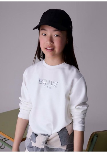 Kız Sweatshirt 25kmyr7423 KREM