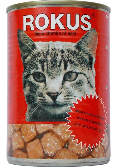 Rokus Dana Etli Konserve Yetişkin Kedi Maması 410 G