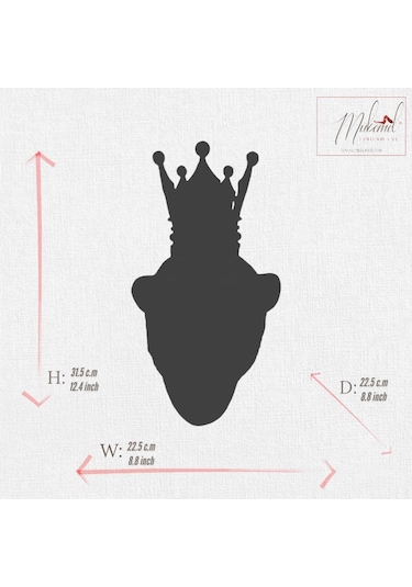 Eşsiz Yeşil Taçlı Sarı Maymun Kafası Heykeli Modern Ev Dekoru