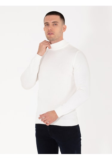 Pierre Cardin Erkek Ekru Triko Kazak 50276161-vr019 Ekru