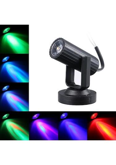 Teltree Ac85-265v 1w Led Mini Spot Işık, Ev Partisi Ve Dj Gösterileri İçin Taşınabilir Dekorasyon Aydınlatması Çok Renkli