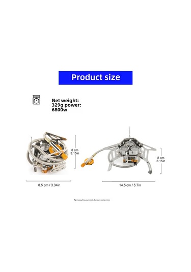 Reedark Taşınabilir Çift Katlı Füme Çıkışlı 3 Alevli Kamp Ocağı, Rüzgar Direnci, 5+ Kişilik Kamping, Piknik Ve Açık Hava Mutfak Gereci Çok Renkli