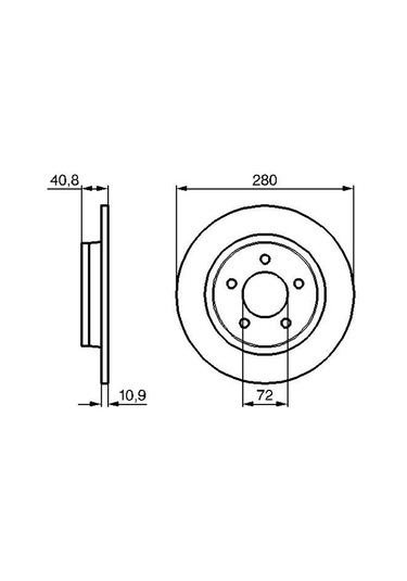 Mazda 3 2.3 2009-2013 Bosch Arka Disk 2 Adet