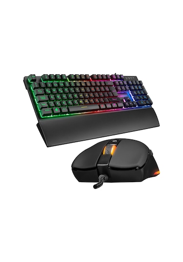 Rampage KM-RX7 Fortuna Kablolu Gökkuşağı Aydınlatmalı Oyuncu Klavye Mouse Set
