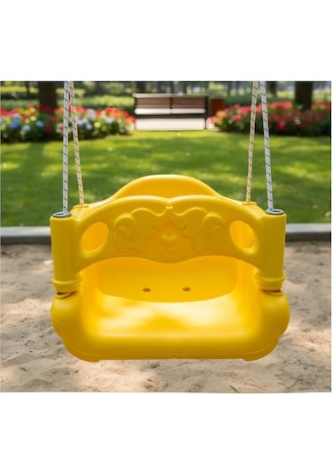 Teplay İpli Plastik Sarı Bebek Salıncağı Fil Desenli