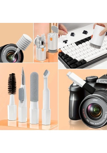 20 Parça Çok Fonksiyonlu Bilgisayar Temizleme Seti Klavye Cep Telefonu Kablosuz Kulaklık Temizleme K Çok Renkli