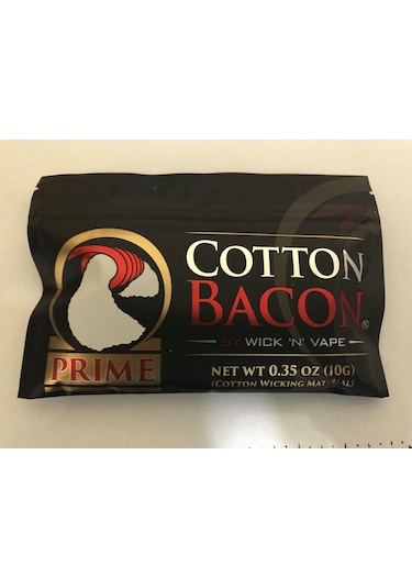 Catton Bacon Wick N Vape Cotton Bacon Prim Pamuk 10 Adet 10 CM