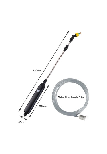 Symbee Taşınabilir Elektrikli Bahçe Spreyleme Tabancası - 3m Hortumlu, Ayarlanabilir Püskürtme, Şarj Edilebilir Pil