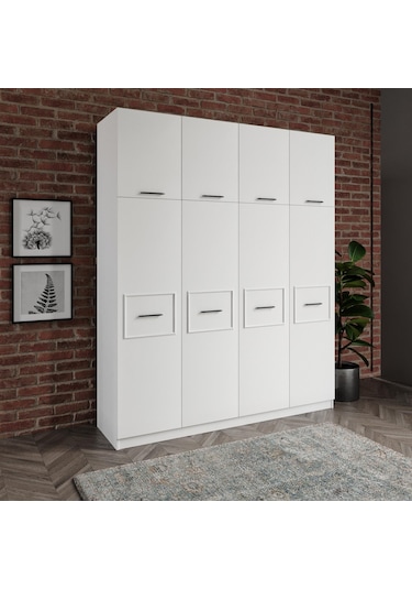 Diva Çok Amaçlı 8 Kapılı Elbise Ve Yüklük Dolap
