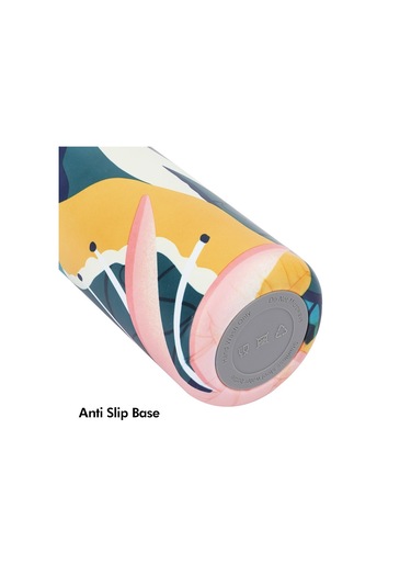 Junsunmay 550Ml Geometrik Desenli 304 Paslanmaz Çelik Vakum Yalıtımlı Su Şişesi Bpa Içermez Fda Yok - Kırmızı