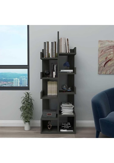 Reyo Home Enda Pamfilya 10 Bölmeli/raflı Kitaplık Antrasit