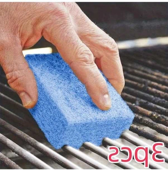 Trendooze Dayanıklı 3lü Bbq Fırçası - Mavi Izgara Temizleyici