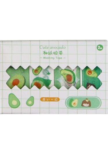 4pcs/kutu 15mm X 2m Avokado Kız Washi Bant El Hesap Malzemesi Random Delivery , Size:1 Boxes Diğer