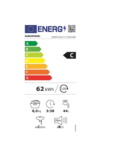 Grundig GPWM 81622 1000 Devir 8 KG Çamaşır Makinesi