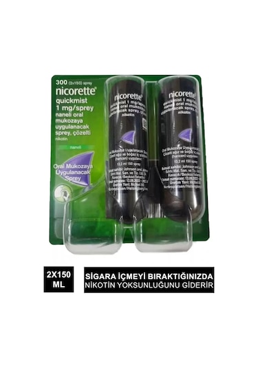 Nicorette 1mg Nane Aromalı Ağız Spreyi 2 x 150 Sprey