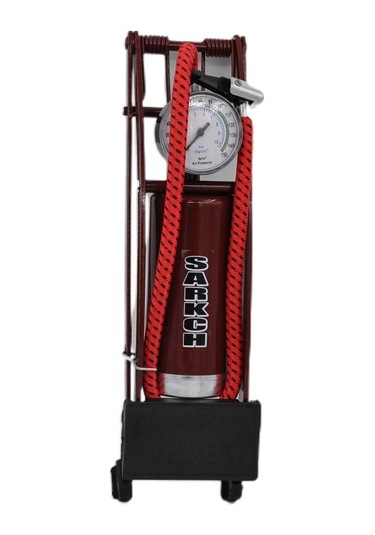 Basınç Göstergeli Ayak Pompası Araba Bisiklet Motor Lastik Pompas Çok Renkli