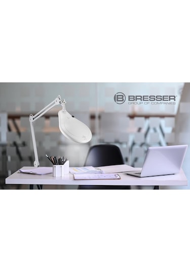 Bresser Masa Kelepçeli Led Büyüteç 2x Büyütme 175 MM