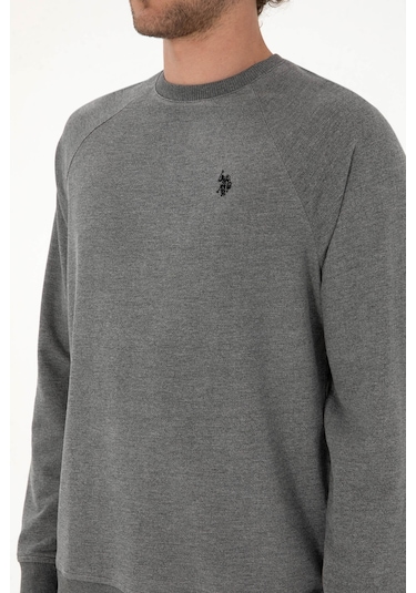 U.s. Polo Assn. Erkek Antrasit Melanj Sweatshirt 50313752-vr081 Antrasit Melanj