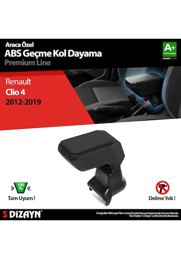 S-Dizayn Renault Clio 4 Kol Dayama Kolçak Geçmeli ABS Siyah 2012-