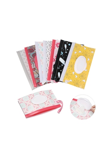 Stil 1-2-1 Adet Islak Mendil Çantası Taşınabilir Kapaklı Snap-askı Kozmetik Çantası Bebek Doku Kutusu Açık Arabası Taşıma Çantası Aksesuarları