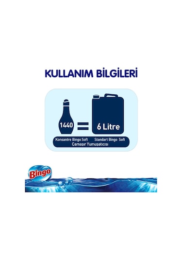 Bingo Soft Konsantre Çamaşır Yumuşatıcısı Sensitive 4 x 1440 ML