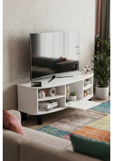 Tv Sehpası 136 Cm Kapaklı Raflı Çok Amaçlı Televizyon Ünitesi Salon Oturma Odası Vienna 5014 Atlantk Beyaz Tv Sehpası 136 Cm Kapaklı Raflı Çok Amaçlı Televizyon Ünitesi Salon Oturma Odası Vienna 5014 Atlantk Beyaz