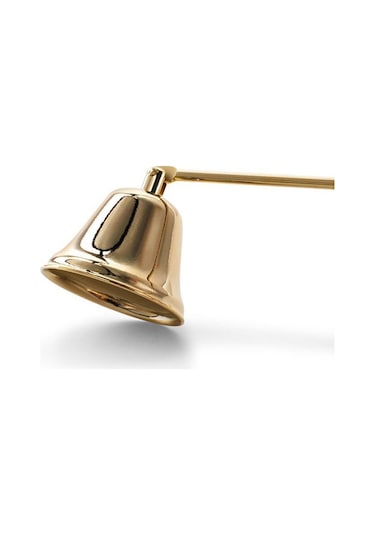 Çelik Gold 24 Cm Dekoratif Çan Dizayn Saplı Mum Söndürücü Cin818s