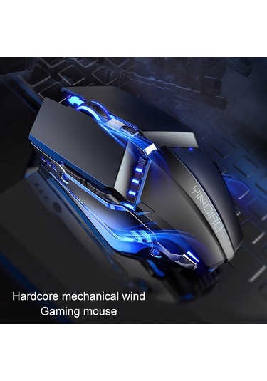 Yındıao 6 Tuşlu Oyun Ofisi Usb Mekanik Kablolu Fare Siyah Diğer