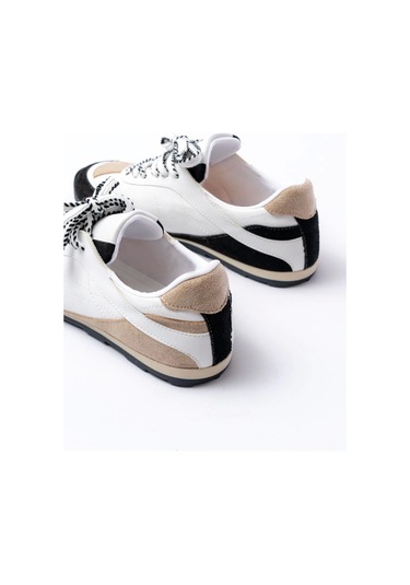 Rs-02 Beyaz Garni İnce Taban Günlük Spor Ayakkabı Beyaz