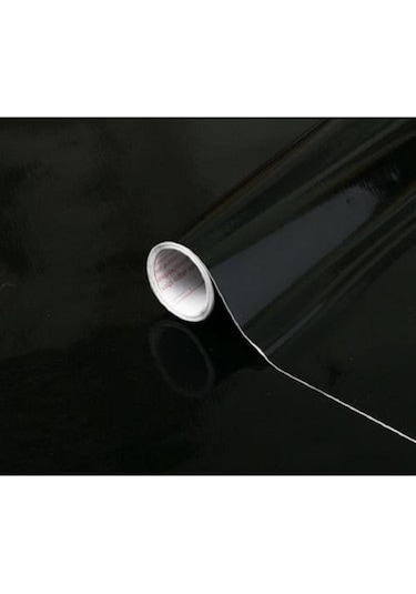 Parlak Siyah Yapışkanlı Kaplama Folyosu 122 Cm X 4 Mt