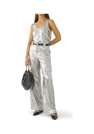 Simkhai Geniş Paça Kargo Pantolon Silver
