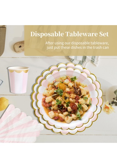 Skycity 33cm Pembe Kağıt Havlu 20 Adet - Gıda Grubu, Biyobozunur, Partiler Ve Piknikler İçin Uygun Diğer