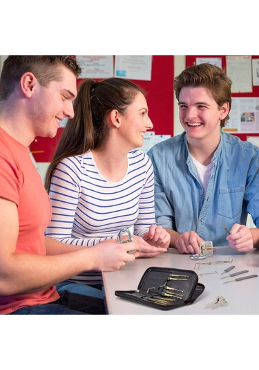 Ximistore9 24 Parçalı Profesyonel Kilit Açma Seti - Şeffaf Kilitli Başlangıç Eğitim Seti